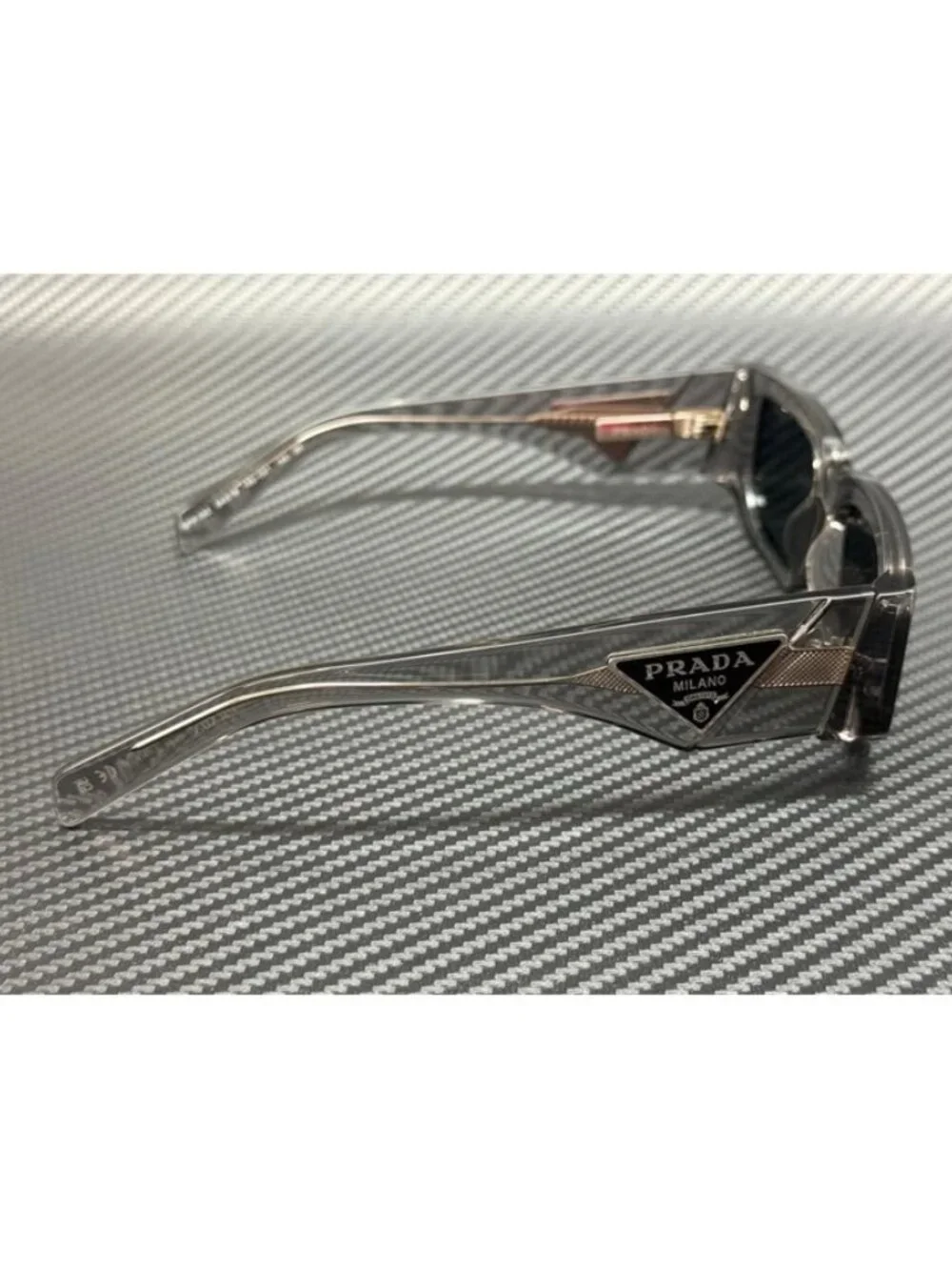 New PRADA Men Transparent Grey Sunglasses 54-18-140